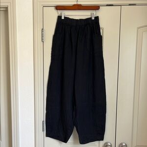 FLAX Seamly Handkerchief Linen Pant EUC